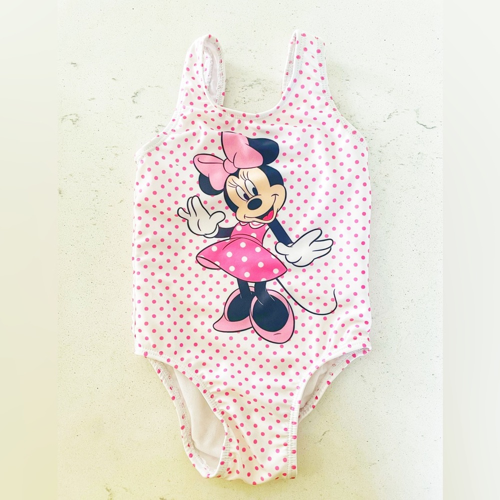 🔴 3 for $15 Disney Minnie Mouse Baby One Piece Swimsuit 12-18 Months